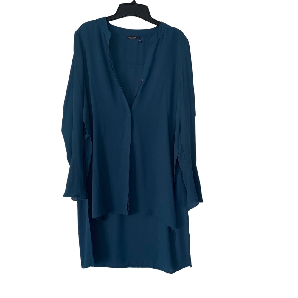 Marciano Teal Classic Tunic Shirt - Size M - Picture 1 of 8